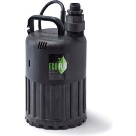 ECO FLO PRODUCTS Eco-Flo SUP56 Submersible Utility Pump, Manual, 1/3 HP, 2880 GPH SUP56
